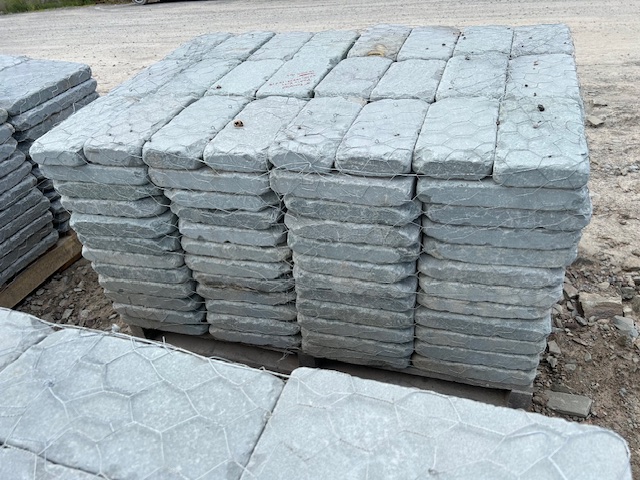 Lot 33: 3 pallets 2" Assorted Tumbled Bluestone Patio Pavers